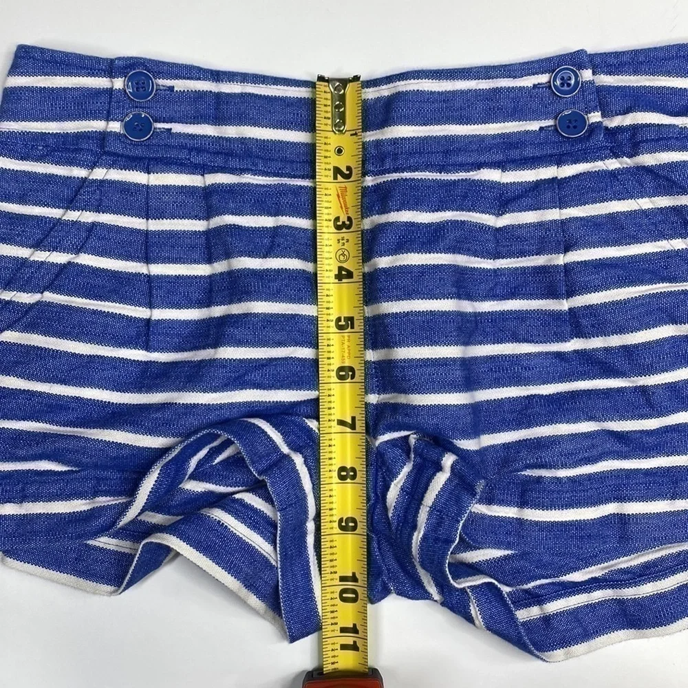 Vineyard Vines Cotton Linen Striped Nautical Sailor Shorts Size 0